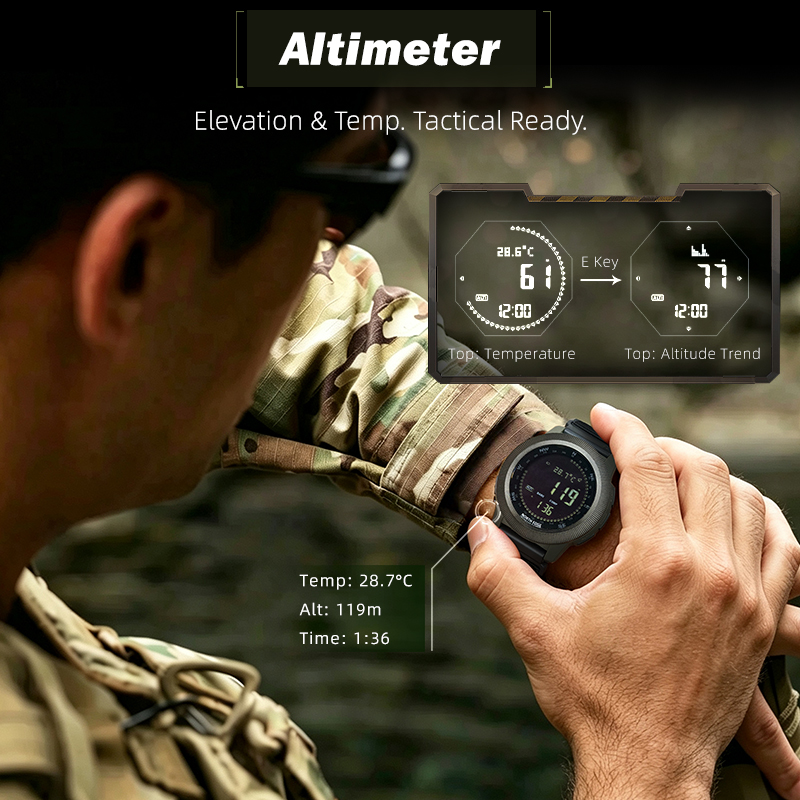 NORTH EDGE APACHE-CF Men Digit - Altimeter Compass Watch ulasan dan harga